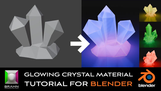 Glowing Crystals Material Tutorial for Blender