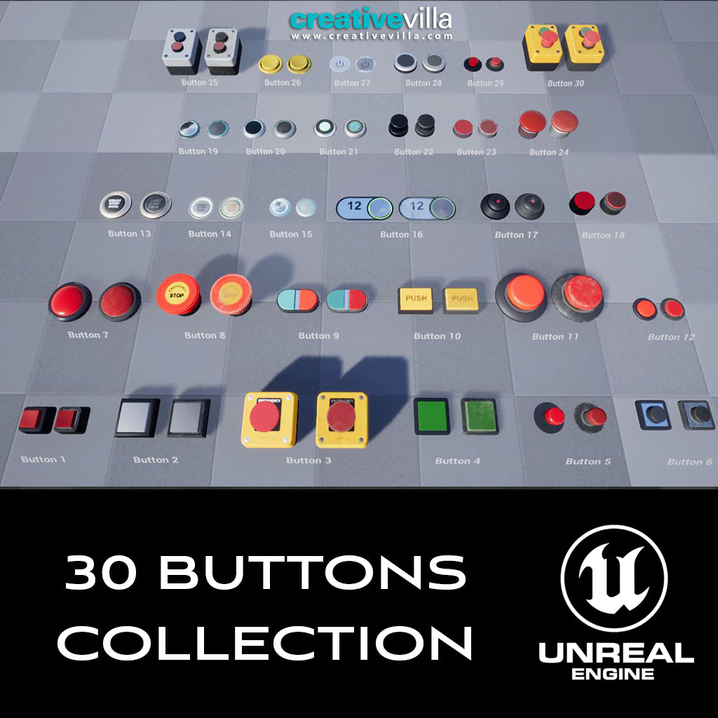 Thirty Buttons Pack $6.00 USD